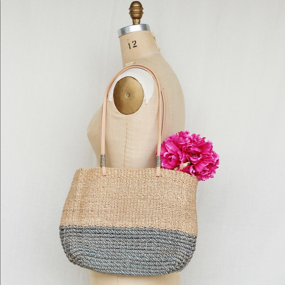 Vintage Sisal Philippines Market Straw Bag